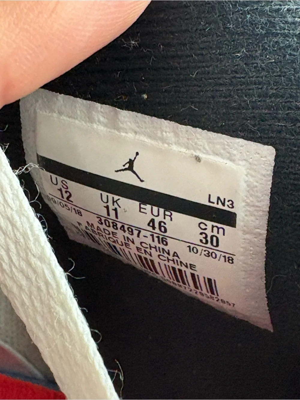 Nike Air Jordan 4 Retro Pale Citron 2019 White Black Red 308497-116 Size 12 (A5)